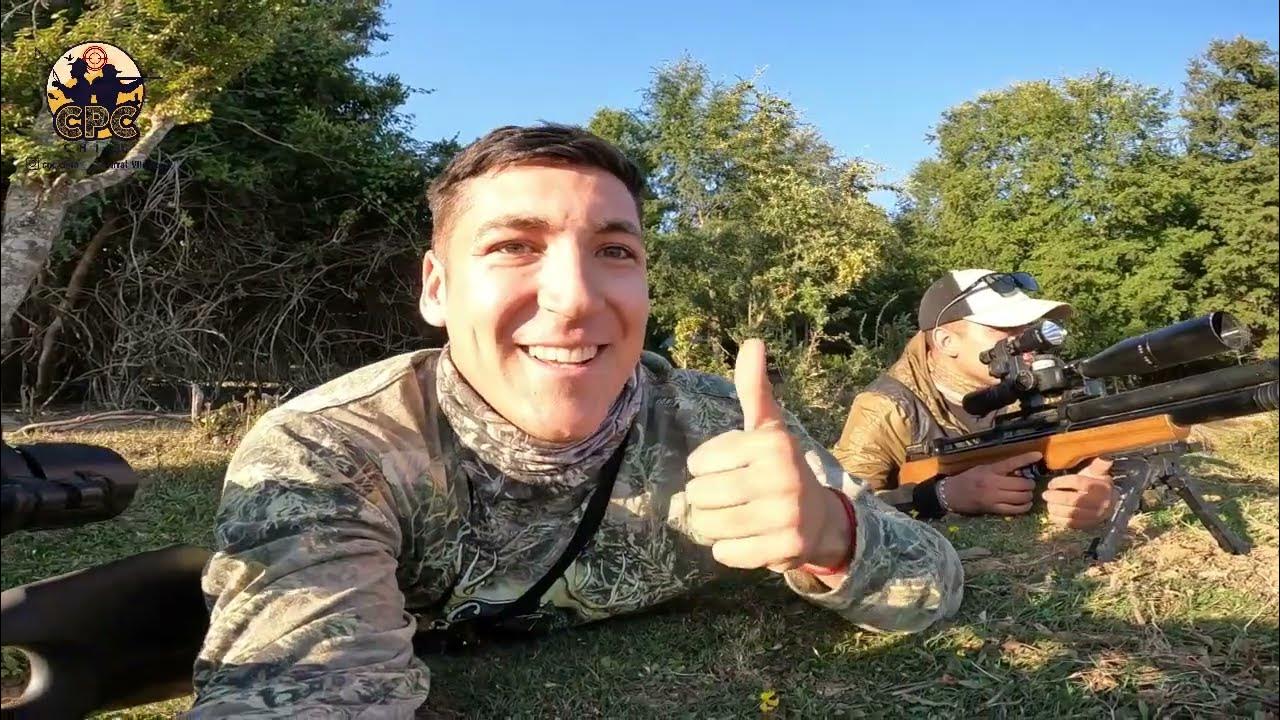 Caza de conejos con rifle pcp fx crown .22!! Cacería de día termina a