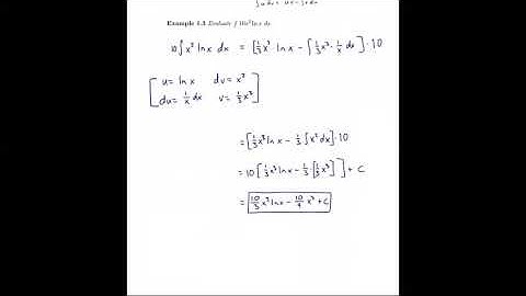 6.1 Integration by Parts
