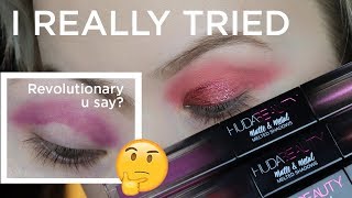 Testing the Huda Beauty MATTE & METAL MELTED Shadows