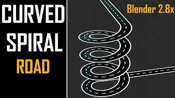 Blender 2.8x Curved/Spiral Road modeling (easy way)