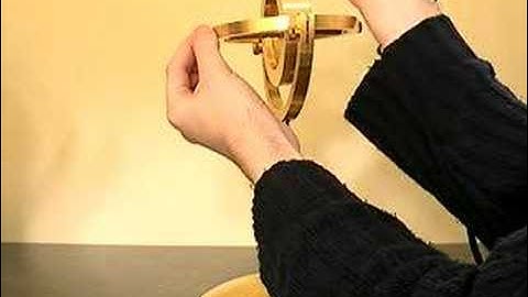 Large Brass Lecture Gyroscope - gyroscope.com