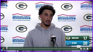 #Packers QB Jordan Love reflects on terrible officiating and play after loss to #Lions