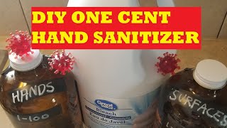 DIY one cent Hand Sanitizer
