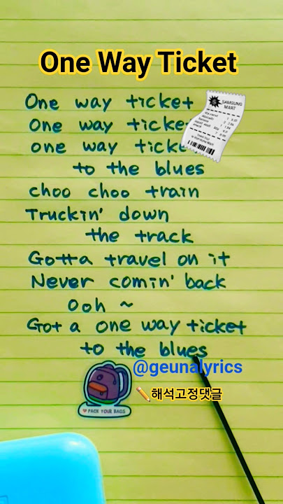 🧾 One Way Ticket  - Eruption 🎟 Let's learn English with exciting songs today