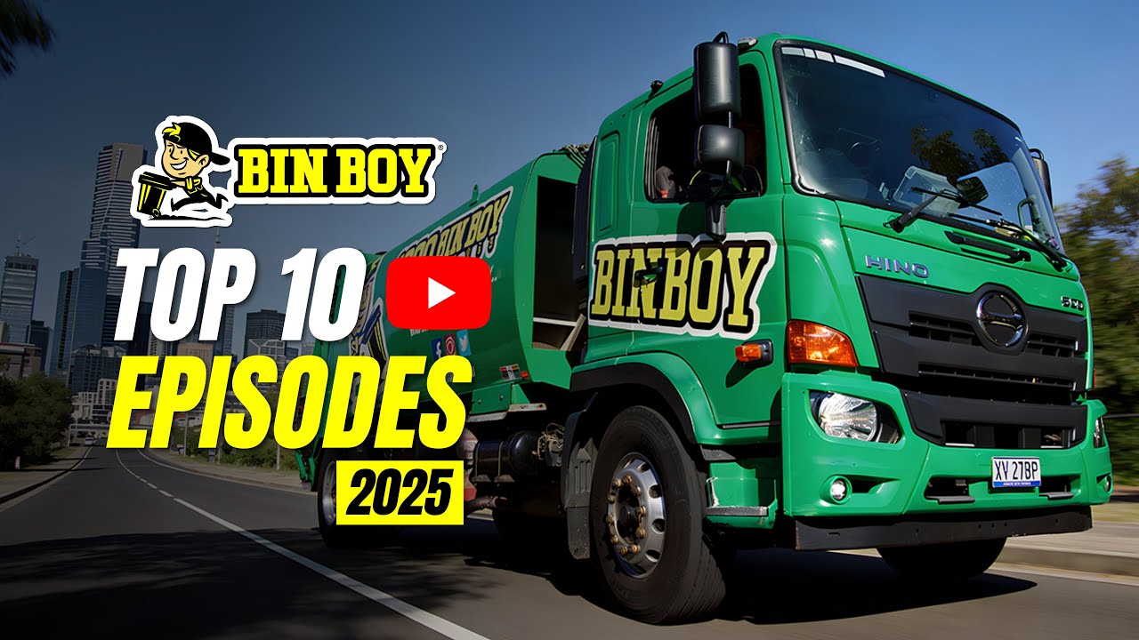 Топ-10 видеороликов о мусоровозах от Bin Boy за 2025 год.