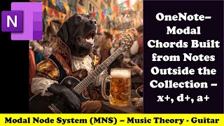 OneNote–Modal Chords Built from Notes Outside the Collection – x+, d+, a+ 1369 Music Theory - Guitar