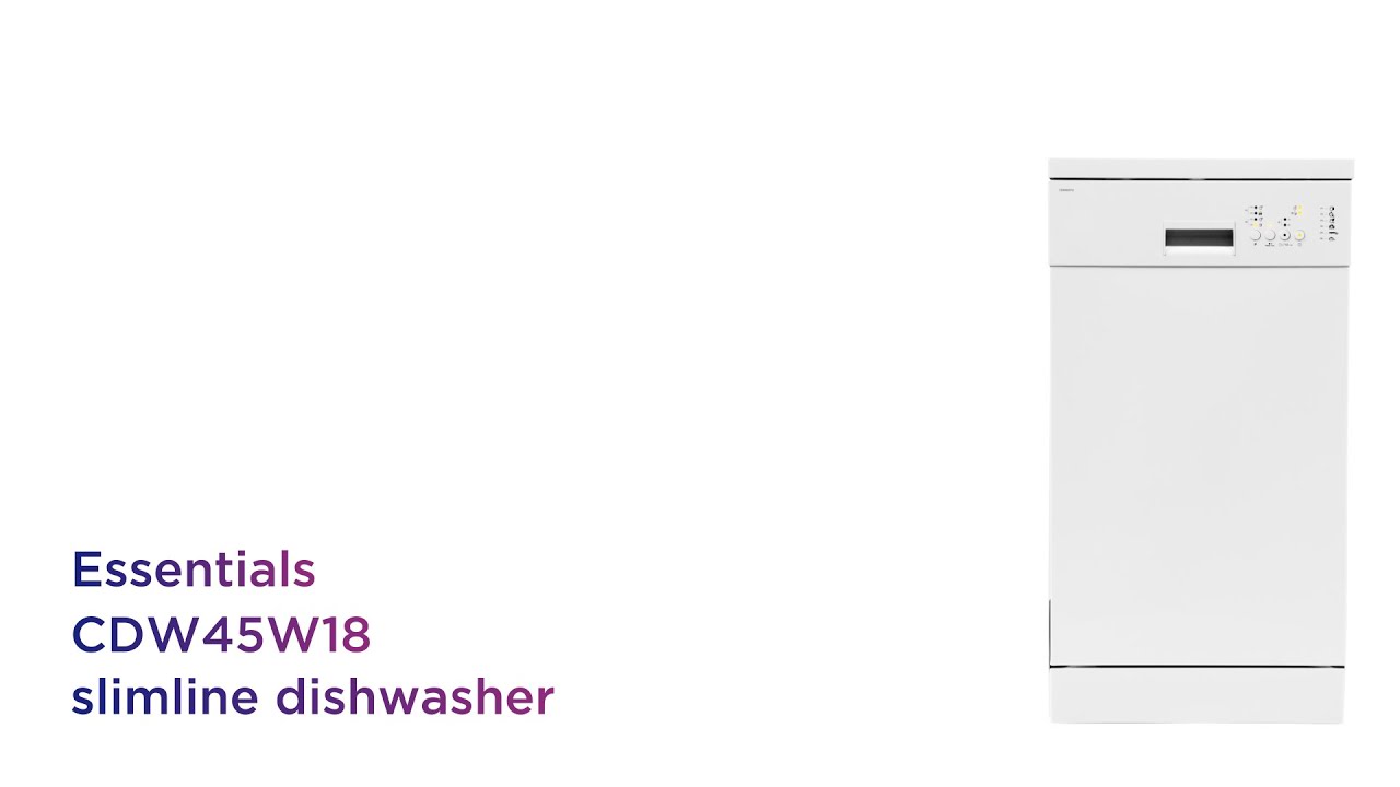 essentials cdw45s18 slimline dishwasher