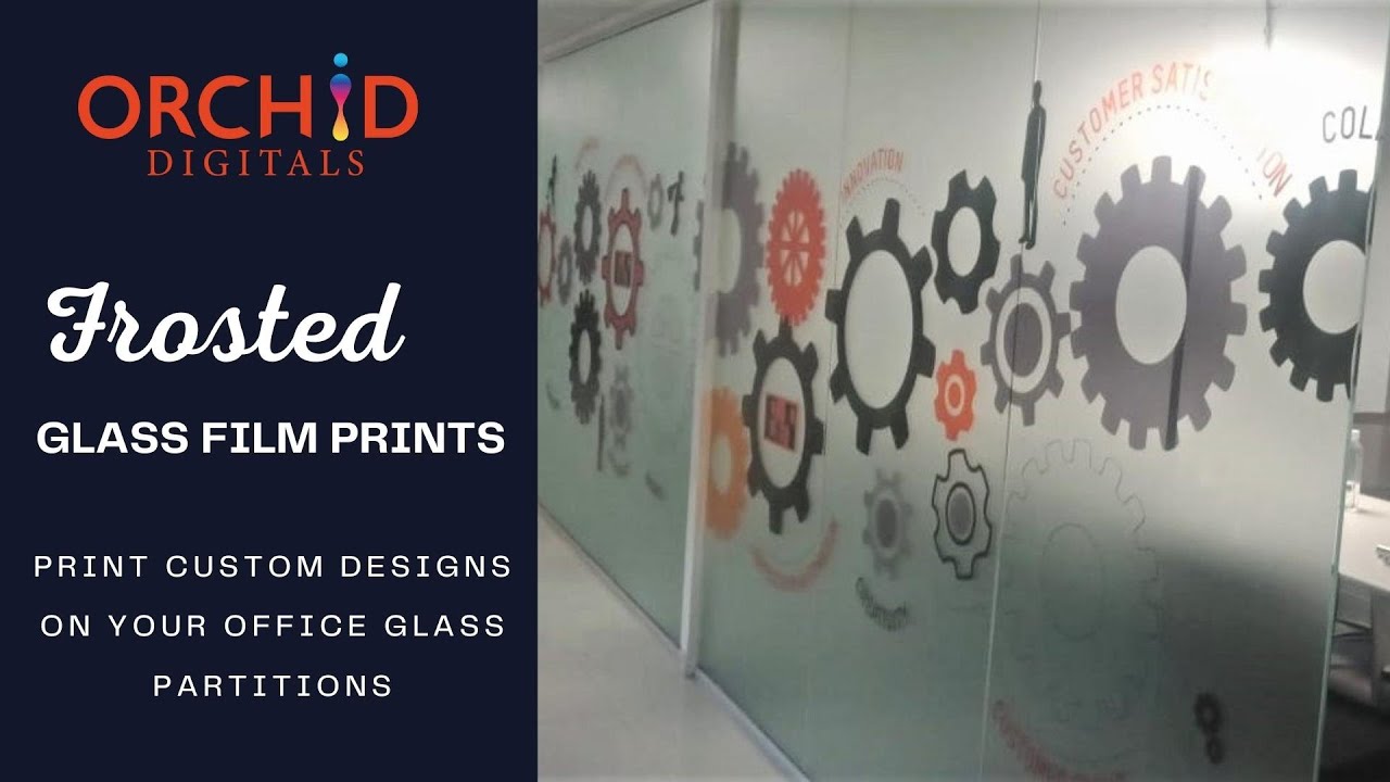 Frosted Glass Film Prints Glitter Frosted / Sparkle Vinyl Prints for