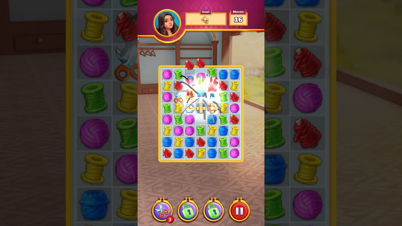 Cotton Match level 36 No Boosters - Match 3 Game 