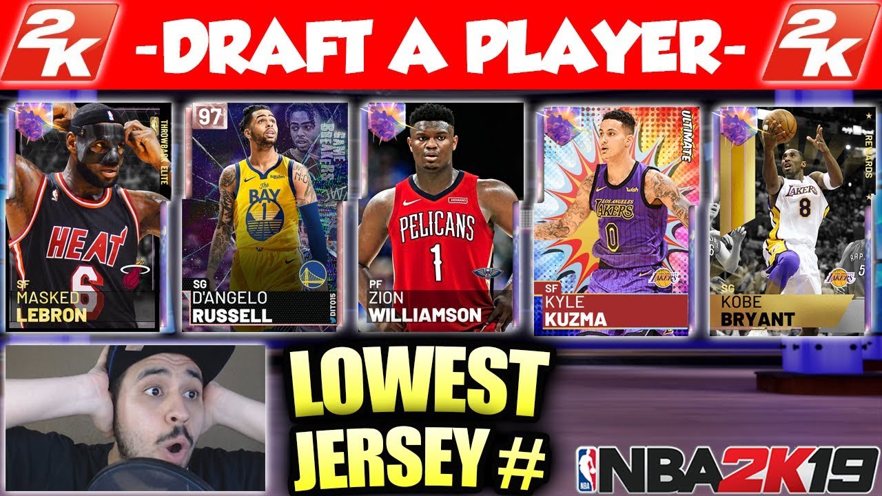 LOWEST JERSEY NUMBER DRAFT! THIS IS UNBELIEVABLE! NBA 2K19 MYTEAM DRAFT ...