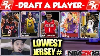 LOWEST JERSEY NUMBER DRAFT! THIS IS UNBELIEVABLE! NBA 2K19 MYTEAM DRAFT MODE