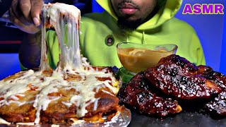 Asmr Extra Cheesy Lasagna And Bbq Chicken Cheesiest Lasagna Ever Mukbang
