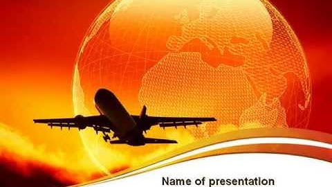 Plane Take Off PowerPoint Template by PoweredTemplate.com