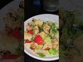 Juice & salad: romaine lettuce apples red onions airfried cauliflower avocado oil vinaigrette #food