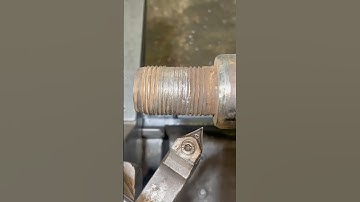 Making threads #cnclathe #cncmachining #cnc #carbide