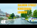 Kingsbury london  afternoon drive  4k  drive in north west london  rainy day