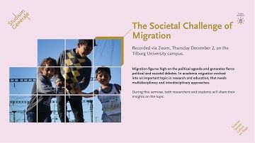 The Societal Challenge of Migration - Studium Generale - Tilburg University