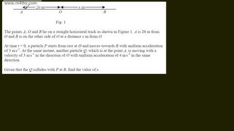 Mechanics 1 - M1 - Kinematics of a Particle (2) (Horizontal Exam style questions) SUVAT