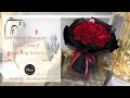 How To Make 36 Roses Hand Bouquet ​With Dress | Hand Tied & Wrap Tutorial || 螺旋花腳手綁玫瑰花束 || 花藝教學