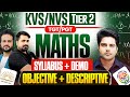 KVS NVS TIER 2 Maths Syllabus 2026 | TGT PGT | Object + Descriptive | Demo Class by Sachin Academy