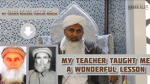 My teacher taught me a wonderful lesson - Shaykh Hasan Ali #teacher #student