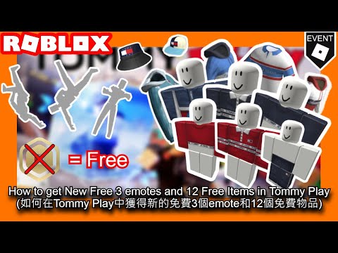 3 FREE EMOTES & 12 FREE ITEMS* How To Get A BUNCH of New Hilfiger Items on  Roblox - Tommy Play 