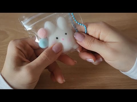 🌙토끼모양🐰 말랑이 만지는 ASMR/ 쫀득한 소리•<strong>탭핑</strong>