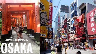 Japan Vlog #5- Exploring Osaka&#39;s Shrines, Shopping, Visiting the Floating Gardens, and Departing