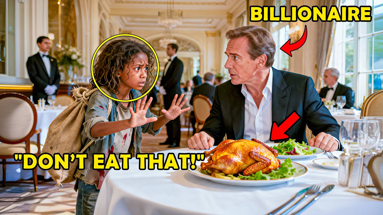 “Don’t Eat That!” the Barefoot Girl Warned—and the Billionaire Froze When He Realized Why