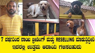 7 ವರ್ಷದಿಂದ ನಾಯಿ ಬ್ರೀಡಿಂಗ್ ಮತ್ತು RESELLING ಮಾಡುತ್ತಿದ್ದೀನಿ.ಎಲ್ಲಾ ಜಾತಿ ನಾಯಿ ಮರಿಗಳು ನಮ್ಮಲ್ಲಿ ದೊರೆಯುತ್ತದೆ