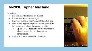 Lesson 18: Mechanical Cipher Machines