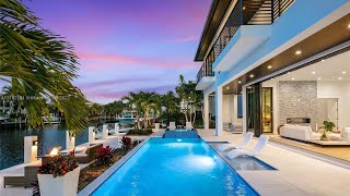 This $7,195,000 BRAND NEW Home in Lighthouse Point Florida is a truly tropical paradise