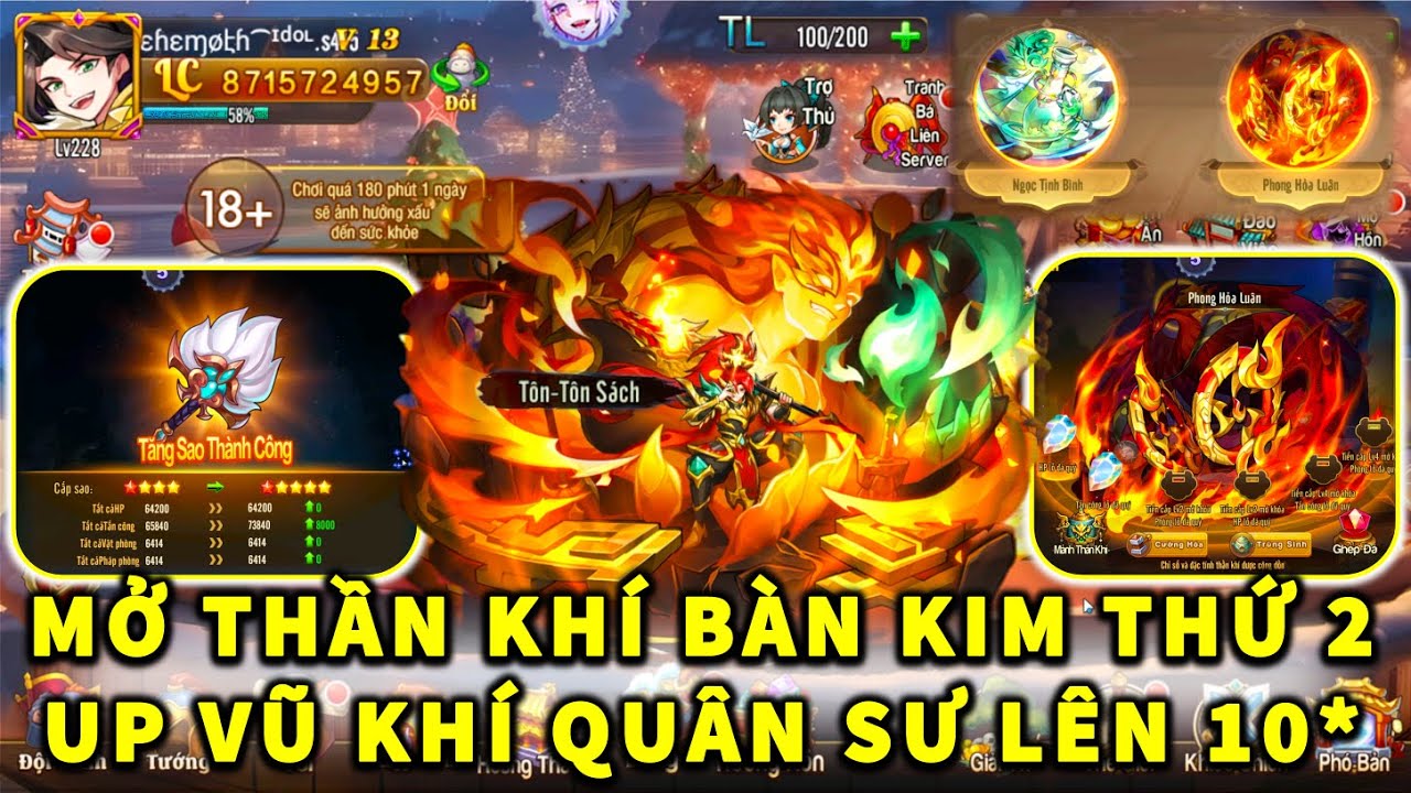 OMG3Q S415 EVENT ĐẦU XUÂN NẠP QUÀ TRI ÂN MỞ THẦN KHÍ BÀN KIM THỨ 2! UP VŨ KHÍ QUÂN SƯ LÊN 10*!