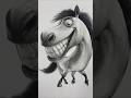 Funny Horse Sketch 🤣 | Pencil Drawing Step By Step #shots #shorts #shortsfeed