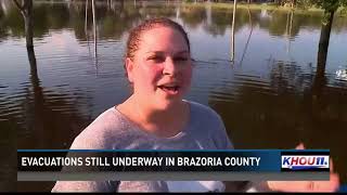 Evacuations still underway in Brazoria County