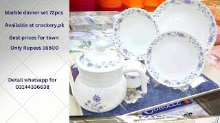 Corelle Marble Dinner Set 72pcs Best Quality And Best Prices Offer From Crockery.pkOffficial