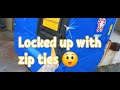 Craft store dumpster locked me out with zip ties 😆