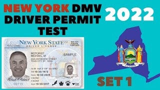 New york DMV permit test 2022 for drivers license. SET 1