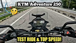KTM Adventure 250 | TEST RIDE & TOP SPEED | GPS