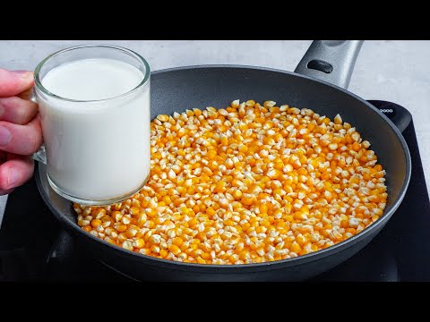 Jak udělat ten nejchutnější popcorn? Stačí smíchat mléko s kukuřicí!| Chutný TV