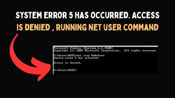 System error 5 has occurred  Access is denied , running net user command