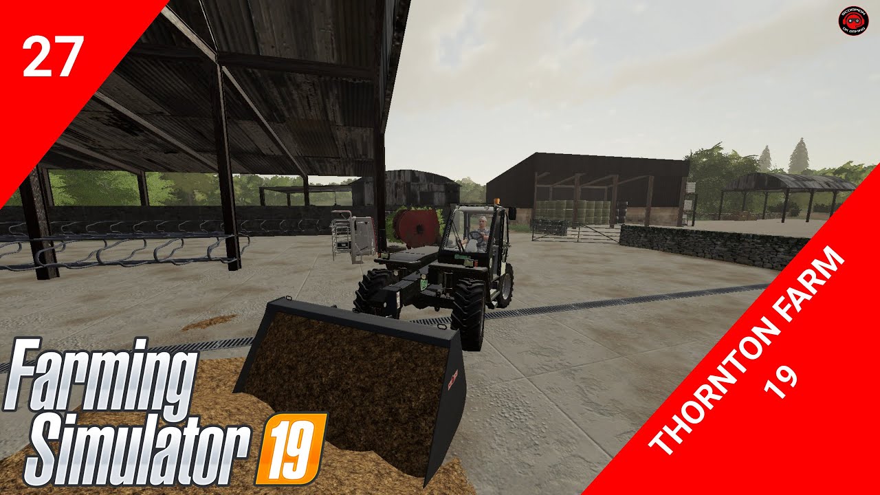 Thornton Farm 19 FS19 Seasons Ep.27 Harvest wheat on field and