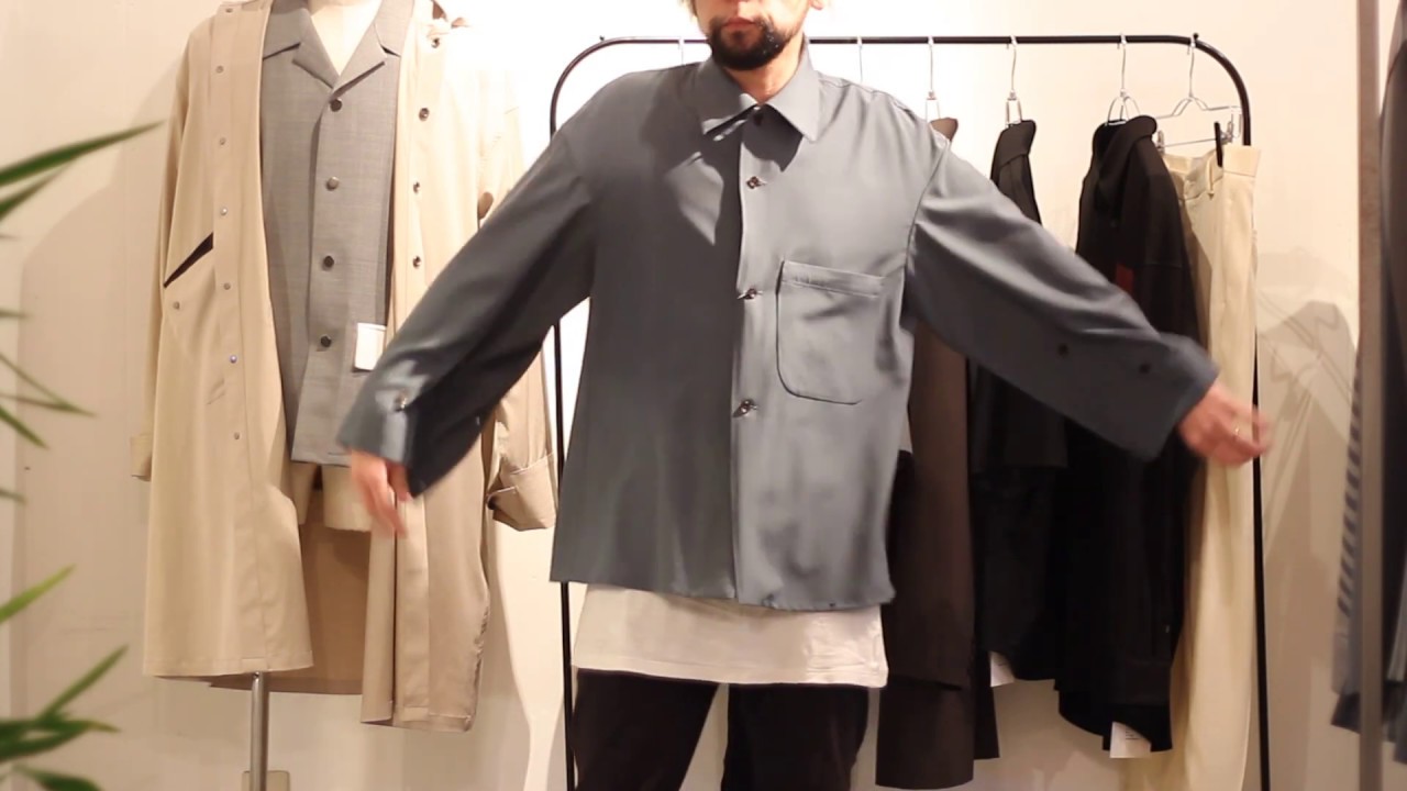 ETHOSENS エトセンス Tropical drapey shirt ETHOSENS / ワイドスリーブシャツ[TROPICAL DRAPEY SHIRT / E119-301