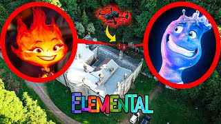 Drone Catches EMBER LUMEN and WADE RIPPLE from ELEMENTAL MOVIE IN REAL LIFE AT ABANDONED CASTLE!!