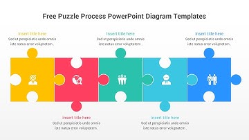 Puzzle Process PowerPoint Diagram Template. Free Slide | Free template | Free Infographics