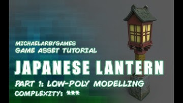 Game Asset Tutorial: Japanese Lantern (Final Fantasy 7) Part 1 - Low poly modelling (3D Studio Max)