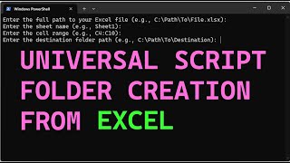Create Multiple Folders From Excel Data Without Copying Data ⭐Link For Universal Script⭐