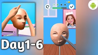 Sculpt people - Gameplay android Waklthorugh - Gambar Wajah Kesenian Day1-6 Indonesia screenshot 4