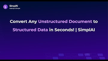 Converting Unstructured Documents to Structured Formats