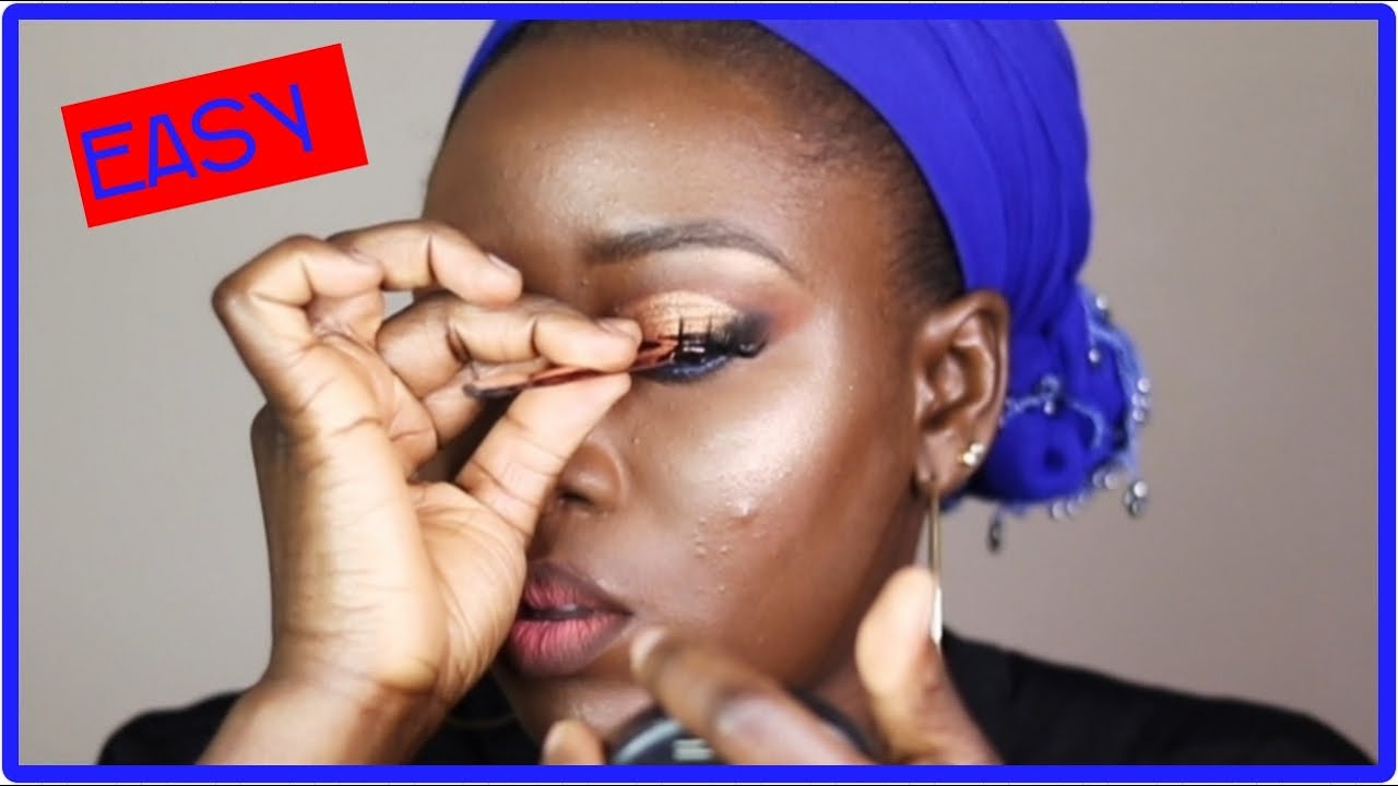 How to apply false eyelashes for beginners (Quick & Easy) - YouTube